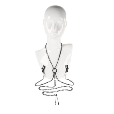 Saffron Nipple to Clit Clamps with Collar - Hamilton Park Electronics